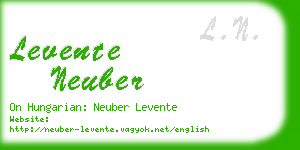 levente neuber business card